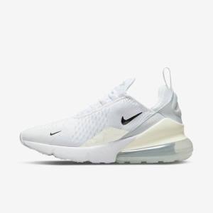 Women's Nike Air Max 270 Sneakers White / Platinum / Metal Silver | NK348CRT