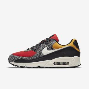 Women's Nike Air Max 90 SE Sneakers Black / Red | NK791CMN