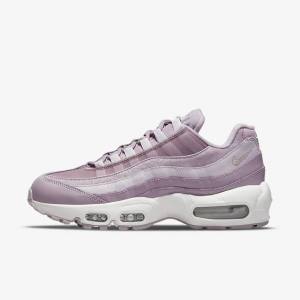 Women's Nike Air Max 95 Sneakers Purple / White / Metal Silver | NK218QYP