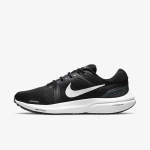 Women's Nike Air Zoom Vomero 16 Road Running Shoes Black / Dark Grey / White | NK450BIA