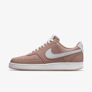 Women's Nike Court Vision Low Next Nature Sneakers Rose / Black / White | NK716ETD