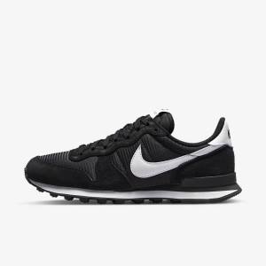 Women's Nike Internationalist Sneakers Black / Dark Grey / White | NK648FOA