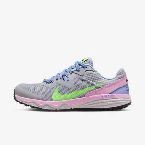 Women's Nike Juniper Trail Trail Running Shoes Grey / Light Blue / Pink / Green | NK729LSW