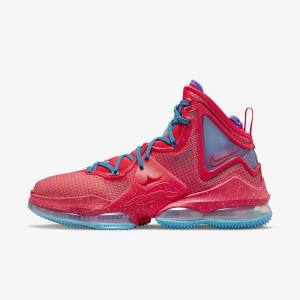 Women's Nike LeBron 19 Basketball Shoes Red / Blue / Purple / Red | NK546LGS