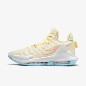 Women's Nike LeBron Witness 6 Basketball Shoes Green / Blue | NK576XLJ