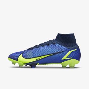 Women's Nike Mercurial Superfly 8 Elite FG Firm-Grounds Football Shoes Blue | NK261GKP