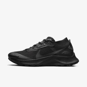 Women's Nike Pegasus Trail 3 GORE-TEX Waterproof Trail Running Shoes Black / Dark Grey / Black | NK341VFS