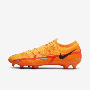 Women's Nike Phantom GT2 Pro FG Firm-Ground Football Shoes Orange / Light Red / Black | NK136TPU