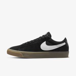 Women's Nike SB Zoom Blazer Low Pro GT Skate Shoes Black / White | NK502WCB