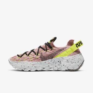 Women's Nike Space Hippie 04 Sneakers Lemon / Light Pink / Black | NK024BHV