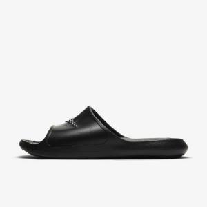 Women's Nike Victori One Shower Slides Black / White | NK893IKD