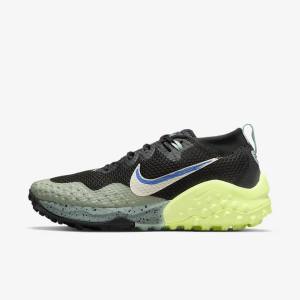 Women's Nike Wildhorse 7 Trail Running Shoes Olive / Light Lemon | NK031MVK