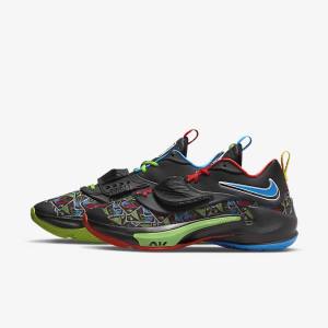 Women's Nike Zoom Freak 3 Basketball Shoes Black / White / Red / Green | NK053UFW